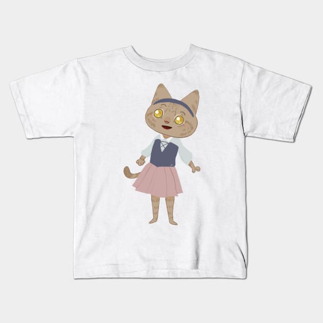 Peasant cat Kids T-Shirt by bitingnclawing